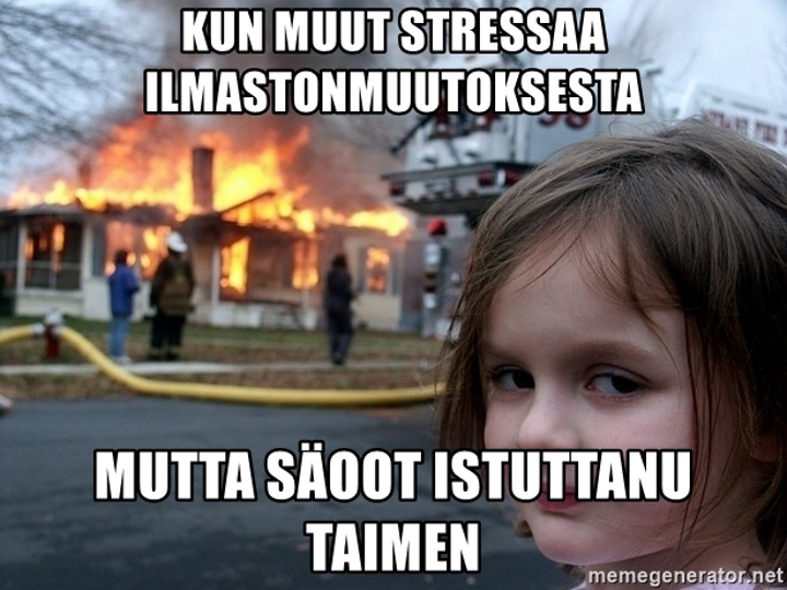 Meemikuva tulipalosta.
